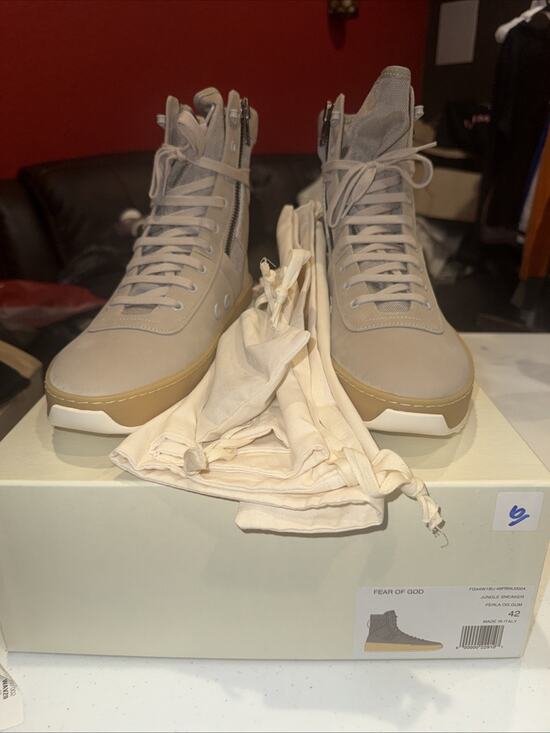 Fear of God Grey Jungle High-Top Sneakers Brand New! Size 42